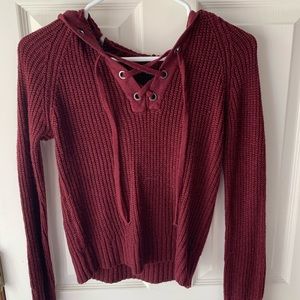 Tie up sweater